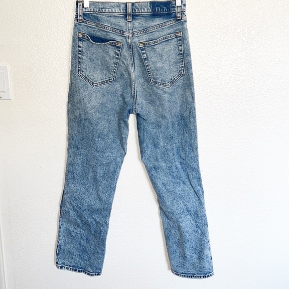Abercrombie & Fitch The Ankle Straight Ultra High Rise Acid Wash Colorblock Jean - Picture 10 of 10